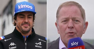 Martin Brundle hits out at Fernando Alonso “idiot” dig towards Lewis Hamilton after crash