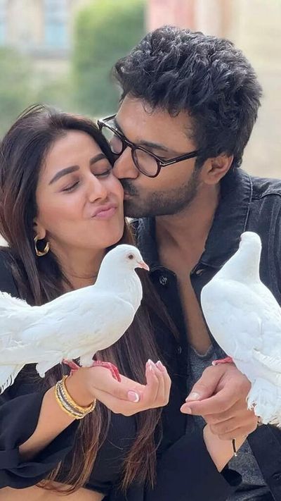 10 lovey-dovey pictures of Nikki Galrani and Aadhi