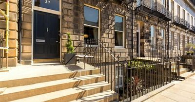 Historic 1800s Edinburgh townhouse on sale with terrace and rooftop views