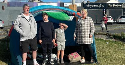 Irish family made homeless refuse another night in 'filthy' emergency accommodation and pitch tent