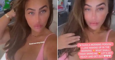 Lauren Goodger shows off pouty lips after getting filler for the first time in two years