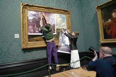 Hay Wain protesters deny criminal damage over National Gallery glue stunt