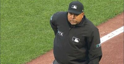 An umpire’s guilty face after dropping an NSFW word on a hot mic became an instant meme