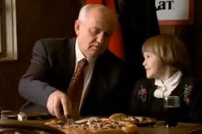 Why did Mikhail Gorbachev star in a Pizza Hut advert in the 90s?