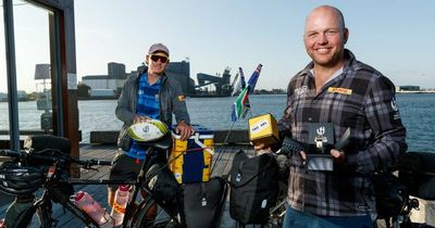 Tokyo to Auckland: Cyclists stop in Newcastle on 16,000km Rugby World Cup ride