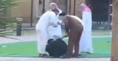 Saudi Arabia guards beat young women with belts and drag them by their hair