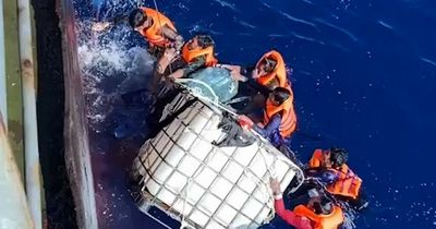 Eight fishermen rescued after drifting in sea for 3 days clinging to piece of plastic