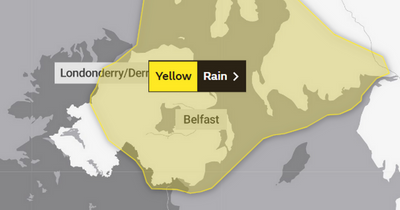 Northern Ireland weather: Yellow warning for heavy rain issued for this weekend