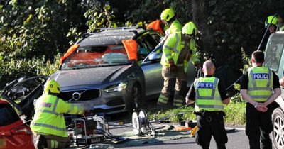 Four people rushed to hospital after horror crash on Ayrshire road