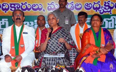 Deep debt crisis in Telangana, says Nirmala Sitharaman