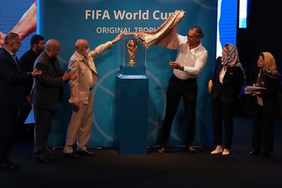 Iran puts FIFA World Cup trophy on display for 1st time
