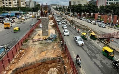 Metro works come to a halt on ORR after heavy rains