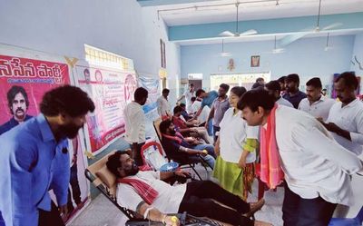 JSP leaders donate blood to mark Pawan Kalyan’s birthday