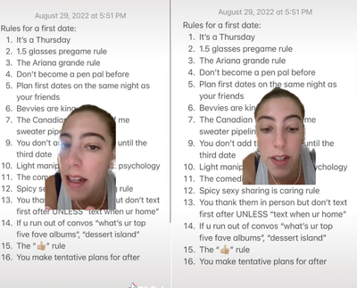 Woman reveals her 16 specific rules for a successful first date: ‘Don’t become a penpal’