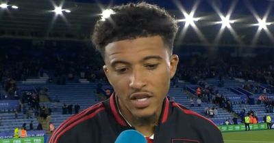 Jadon Sancho highlights Erik ten Hag impact at Man Utd after winner against Leicester