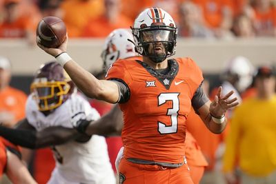 Oklahoma State QB Spencer Sanders goes for 463 yards, 6 TDs vs. CMU