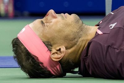 Nadal survives self-inflicted injury as Serena loses in doubles at US Open