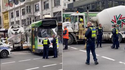 A Concrete Truck Managed To Derail A Melb Tram This Is My Excuse For Not Driving In The City
