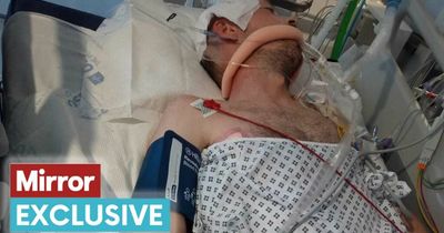 Man fighting for life after falling off 50ft roof during protest over benefits payments