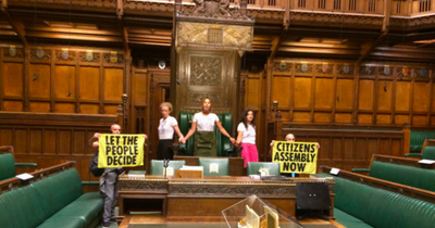 Extinction Rebellion protesters superglue themselves inside House of Commons chamber