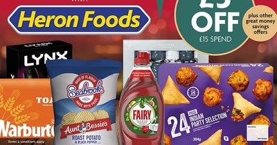 Save £5 when you spend £15 on your Christmas food shop with Heron Foods
