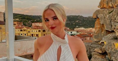 ITV Coronation Street's Millie Gibson stuns in plunging white dress as she swaps cobbles for Italy