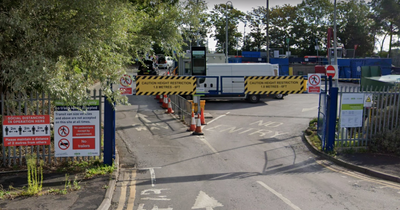 Two injured after Little Stoke recycling centre crash