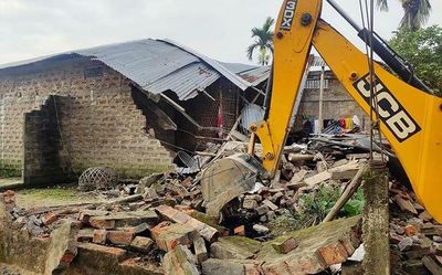 Massive eviction drive underway in Assam's Sonitpur amid heavy security