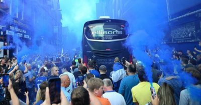 Watch incredible moment Everton fans welcome team bus ahead of Liverpool clash