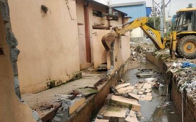 Bengaluru civic body starts to clear encroachments on storm-water drains