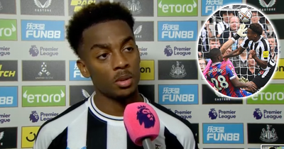 Joe Willock's disbelief at Newcastle United's disallowed goal against Crystal Palace