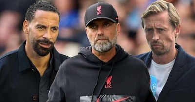 Rio Ferdinand and Peter Crouch in agreement about Jurgen Klopp's Liverpool mistake