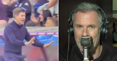 Jamie Carragher mocks Steven Gerrard for touchline antics in hard-fought Man City draw