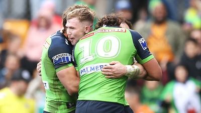 Canberra Raiders hand out 56-10 NRL drubbing to Wests Tigers as Cronulla beats Newcastle Knights 38-16