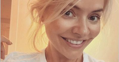 Make-up free Holly Willoughby enjoys girls night with showbiz pals before TV return