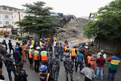 Two killed in building collapse in Lagos, search for survivors on