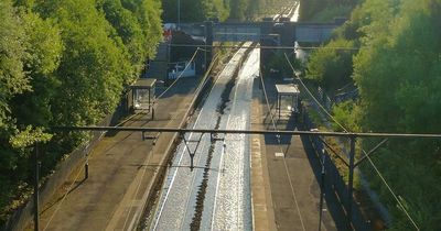 'Waterfall' railway bridge damaged as major water leak now stopped