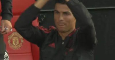 Cristiano Ronaldo's touchline reaction spotted as Antony scores on Man Utd debut