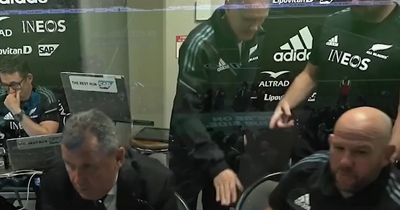'Burn, baby, burn!' Footage shows painful handshake snub in All Blacks coaching box as Joe Schmidt left hanging