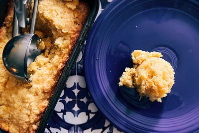 Enjoy a nostalgic sweet corn cake