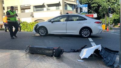 Man in critical condition after e-scooter and car collide in Brisbane's south