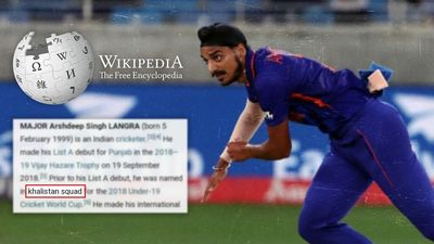 Govt seeks Wikipedia response as Arshdeep called ‘Khalistani’ after India cricket defeat