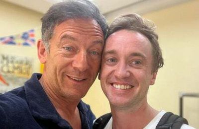 Harry Potter reunion: Tom Felton poses with ‘dad’ Jason Isaacs as he supports him in West End debut