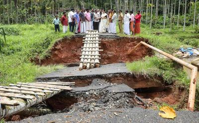 Heavy rain washes away bridges in Wayanad