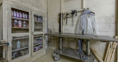 Inside abandoned funeral home untouched for years still holding human remains