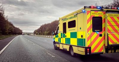 Man taken to hospital after motorcycle crash left bike on its side in Northumberland