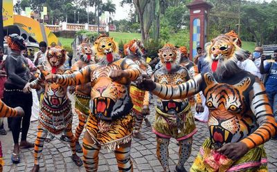Pulikkali enthrals crowds in Thiruvananthapuram