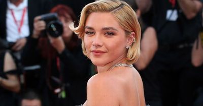 Florence Pugh dazzles in sheer gown as she finally joins Don’t Worry Darling co-stars