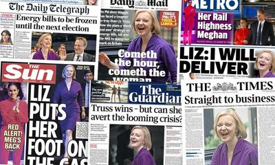 ‘Straight to business’: what the papers said about Liz Truss’s victory