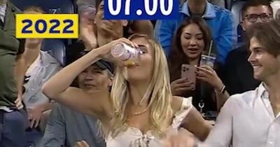 Female fan downs beer in just seven seconds at US Open for second year in a row